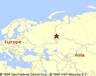 A região de Yekatrinburg, antiga Sverdlovsk, onde teria se acidentado o UFO (Internet) (Click para ampliar)