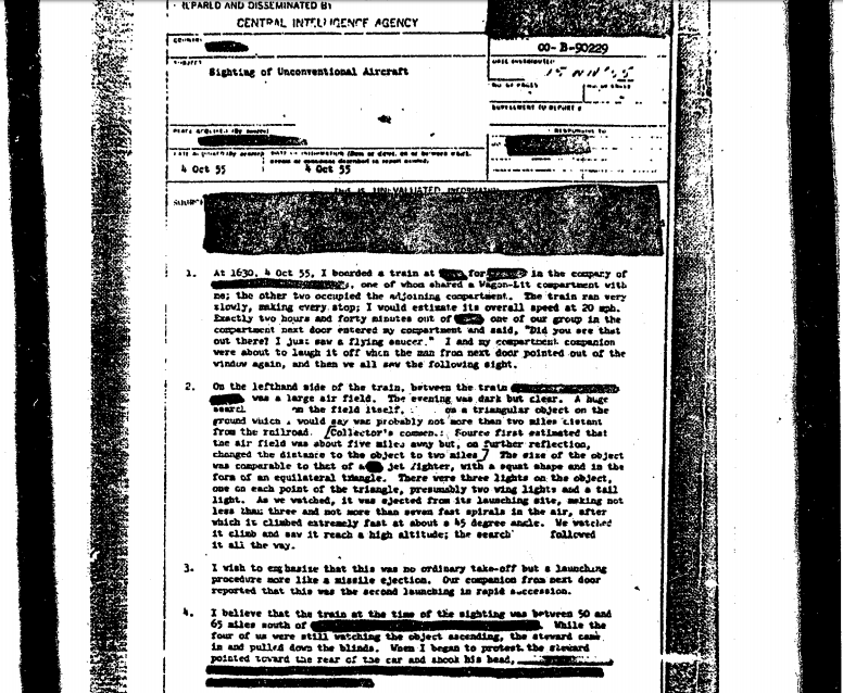 Cerca de 13 milhões de páginas de documentos secretos sobre UFOs e outros assuntos liberadas pela CIA