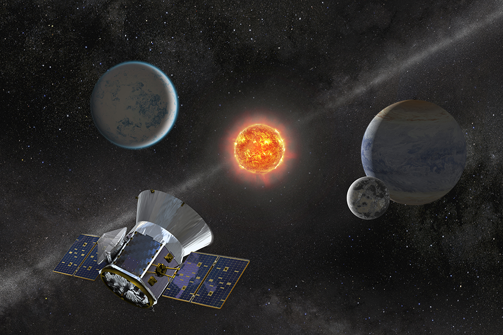 TESS, a sonda buscadora de explanetas. Reprodução/NASA