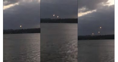 Montagem com diferentes momentos dos OVNIs (UFOs) em Oiapoque