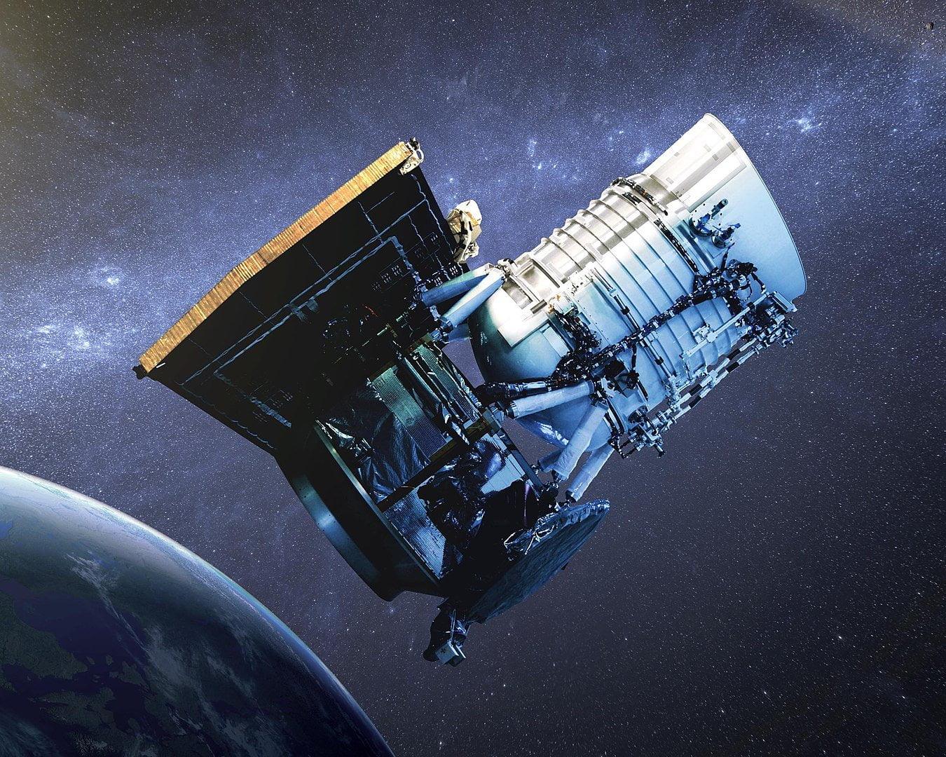 Concepção artística do Telescópio Wise (NASA/JPL-Caltech)