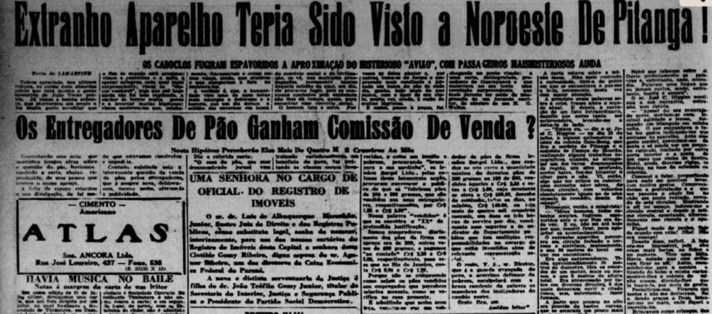 Matéria do jornal Diário da Tarde de 5 agosto de 1947