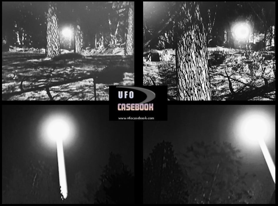 Uma curiosa sequencia de fotos atribuida ao incidente em Rendlesham Forest. Um caçador ilegal na mesma área em que militares investigavam um artefato estranho (crédito: Ufocasebook)