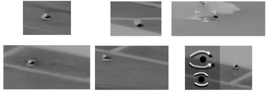 Efeito de lente gravitacional, destacado em vários momentos do vídeo do UAP de Aguardilla (Reprodução UAPTheory)