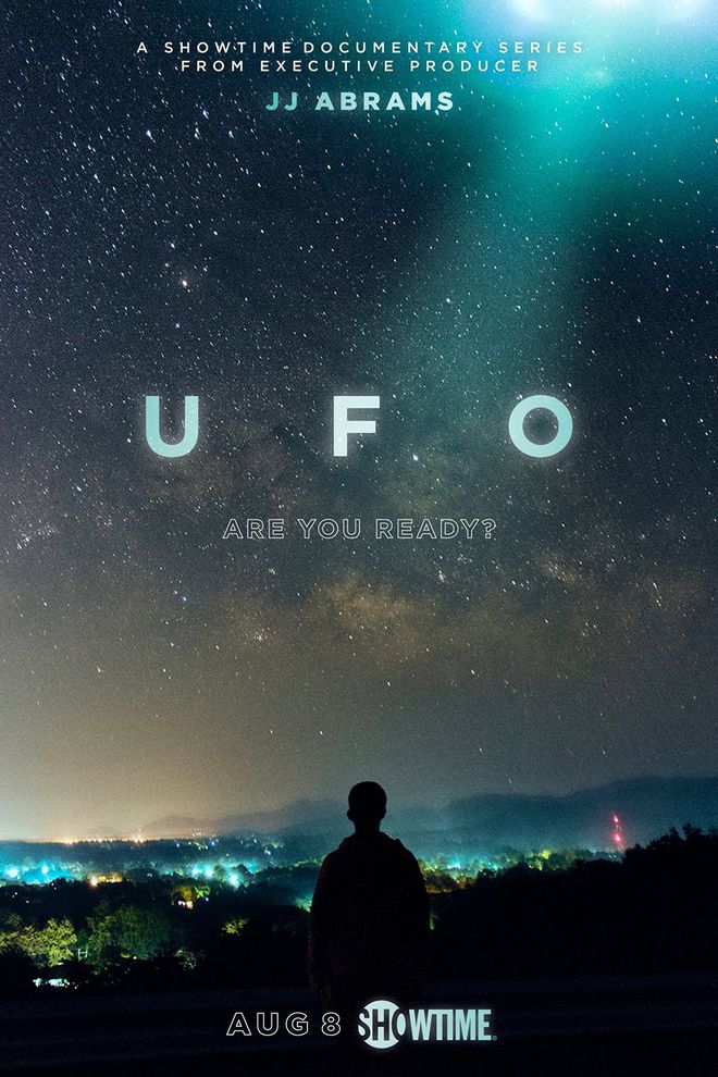 Peça oficial de divulgação da série documental UFO, produzida pela Bad Robot, de JJ Abrams (Reprodução: Showtime)