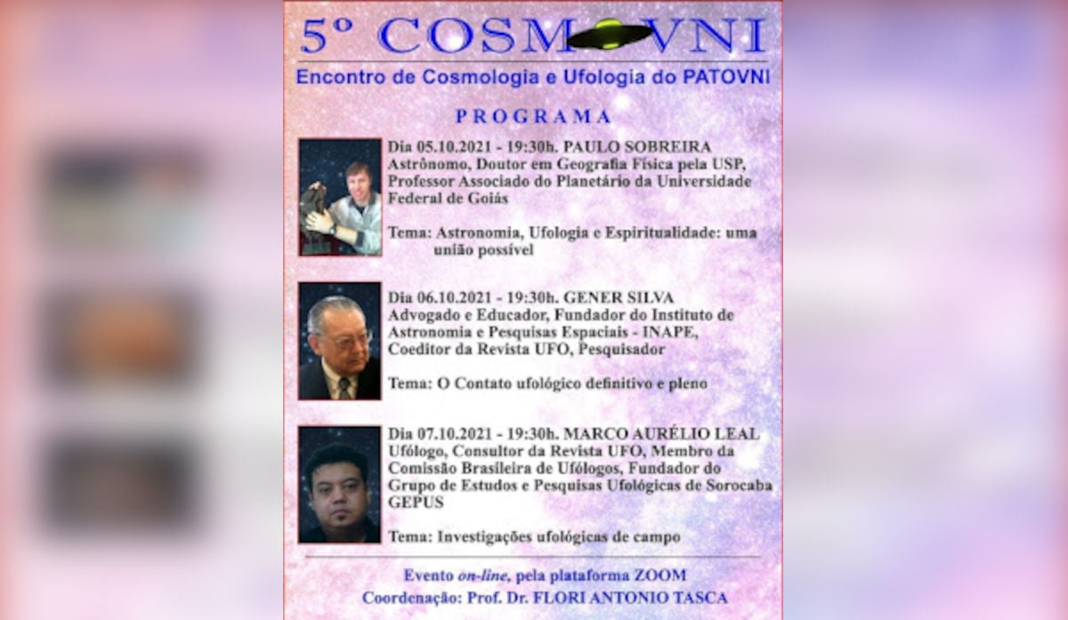 5º Cosmovni sera realizado em plataforma virtual pelo grupo Patovni
