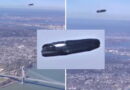 UFO metálico capturado em vídeo por passageiro de voo entre Nova Iorque e Flórida (Reprodução/Reddit)